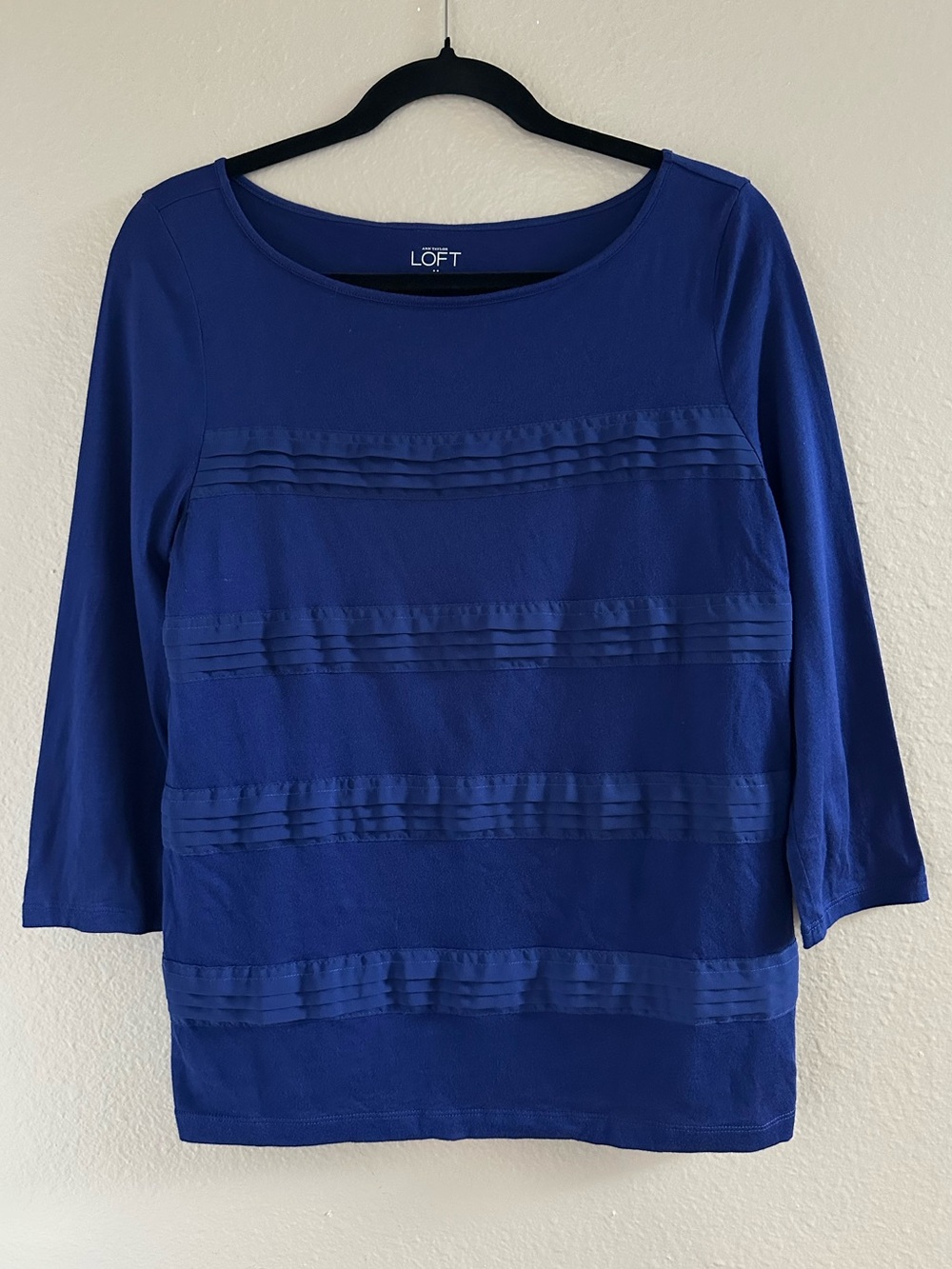 LOFT Outlet Boat Neck 3/4 Sleeve Top